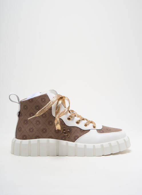 Baskets bout rond talon de 4 à 6cm marron RINASCIMENTO femme