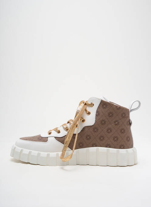 Baskets bout rond talon de 4 à 6cm marron RINASCIMENTO femme