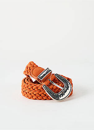 Ceinture tissage tressé orange MM SWEET femme