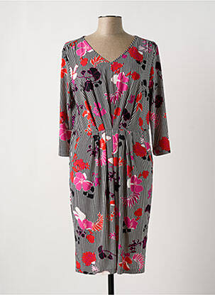 Robe mi-longue manches 3/4 manches 3/4 noir BETTY BARCLAY femme