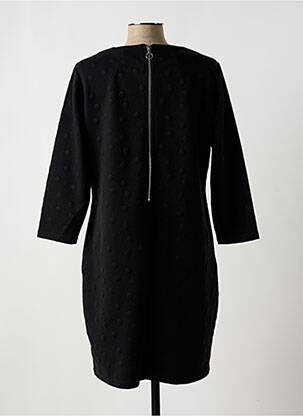 Robe mi-longue imprimé fantaisie manches longues noir CONCEPT  K femme