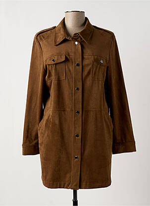 Veste casual coupe droite marron CHRISTINE LAURE femme