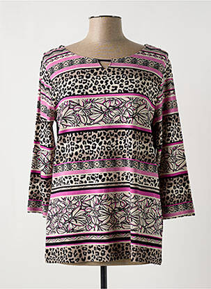 Top imprimé fantaisie manches longues violet BETTY BARCLAY femme