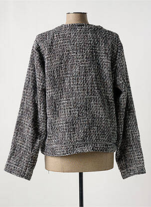 Veste casual col rond noir AGATHE & LOUISE femme