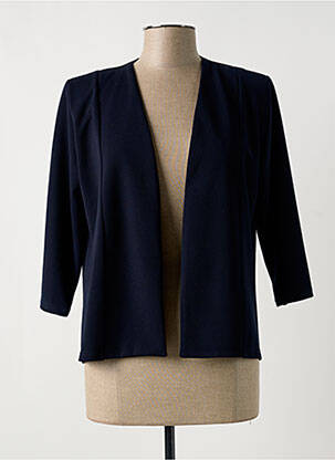 Veste casual coupe droite bleu GEVANA femme