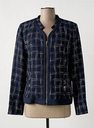 Veste casual coupe droite bleu CHRISTINE LAURE femme