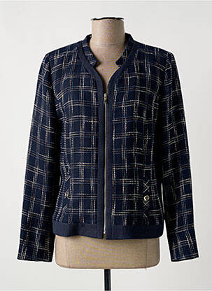 Veste casual coupe droite bleu CHRISTINE LAURE femme