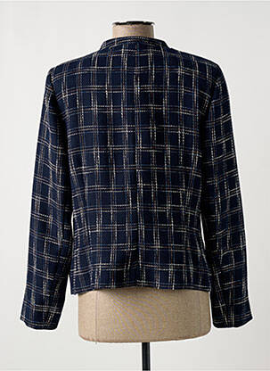 Veste casual coupe droite bleu CHRISTINE LAURE femme