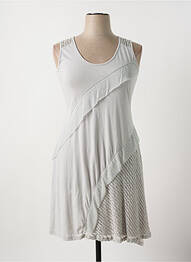 Robe longue coupe évasée sans manche gris MALOKA femme
