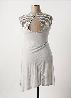 Robe longue coupe évasée sans manche gris MALOKA femme