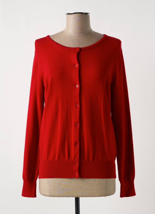 Gilet manches longues rouge GEVANA pour femme