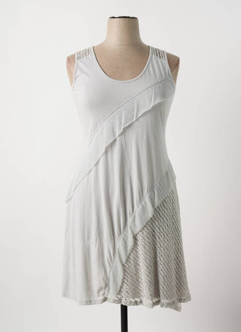 Robe longue gris MALOKA pour femme