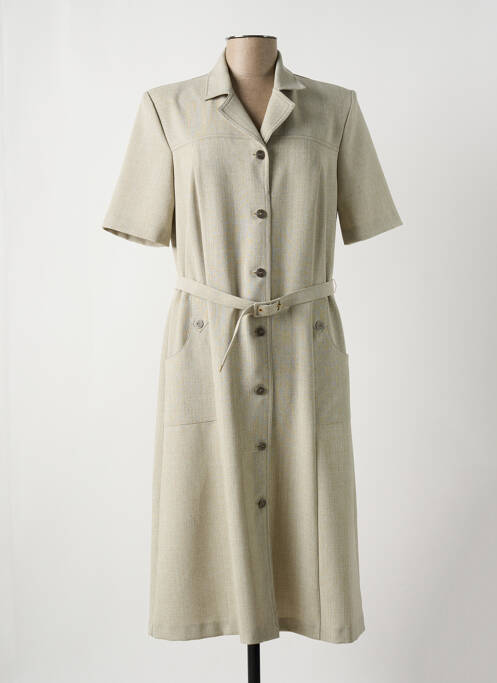 Robe mi-longue beige GEVANA pour femme