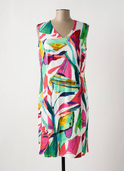 Robe mi-longue rose GEVANA pour femme