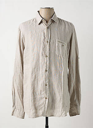 Chemise manches longues manches longues beige DELAHAYE homme