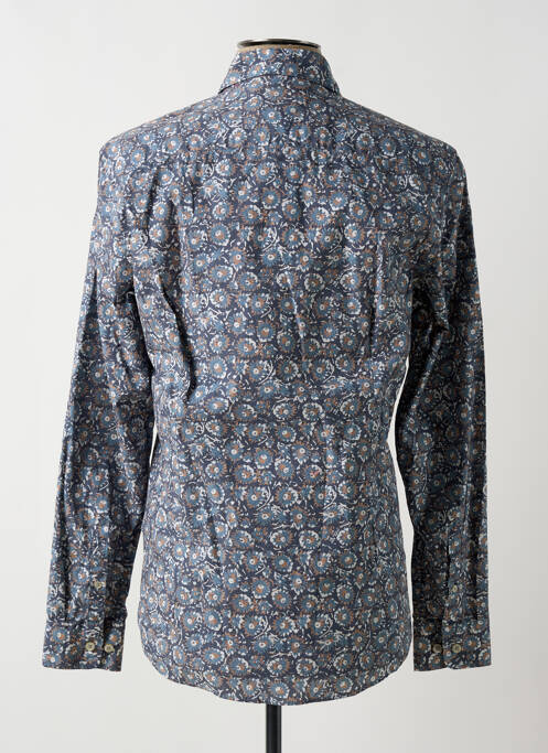 Chemise manches longues bleu DELAHAYE pour homme