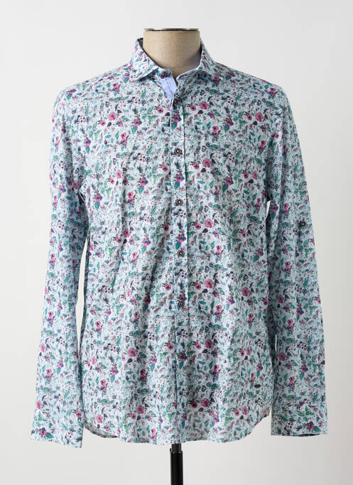 Chemise manches longues vert DELAHAYE pour homme