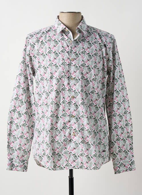 Chemise manches longues vert DELAHAYE pour homme