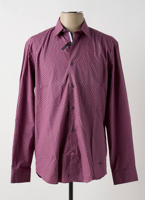 Chemise manches longues violet DELAHAYE pour homme