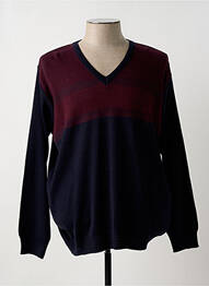 Pull col v manches longues bleu CAP 10 TEN homme