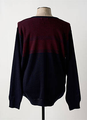 Pull col v manches longues bleu CAP 10 TEN homme