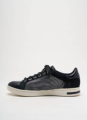 Baskets nubuck talon plat jusqu'à 3cm noir GEOX femme
