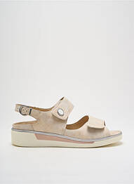 Sandales/nu pieds matière lisse talon de 4 à 6cm beige ARA femme