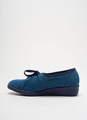 Chaussons/pantoufles fermeture lacets talon plat jusqu'à 3cm bleu WAPITI femme