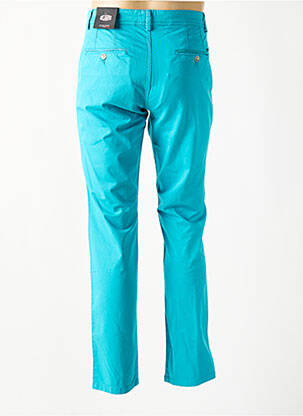 Pantalon chino tissage popeline taille normale bleu DELAHAYE homme