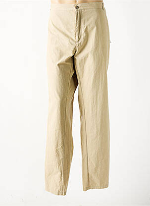 Pantalon droit tissage popeline taille normale beige PETER COFOX femme