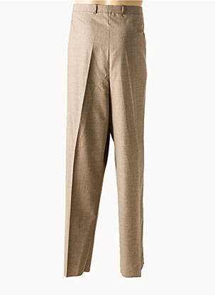 Pantalon droit tissage chiné taille normale marron FRANCOIS DEGASNES homme