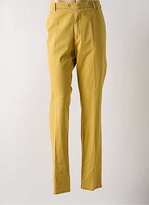 Pantalon droit fermeture zippée sous rabat boutonné jaune MEYER femme