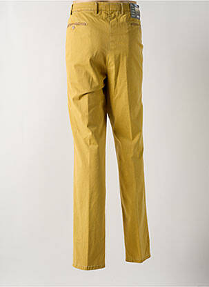 Pantalon droit fermeture zippée sous rabat boutonné jaune MEYER femme