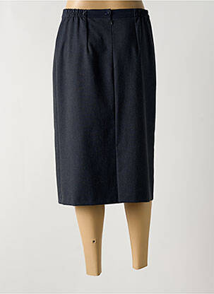 Jupe mi-longue taille haute bleu GEVANA femme