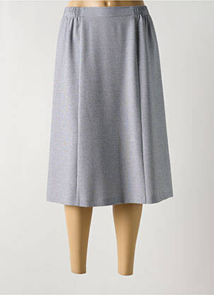 Jupe mi-longue coupe évasée gris GEVANA femme