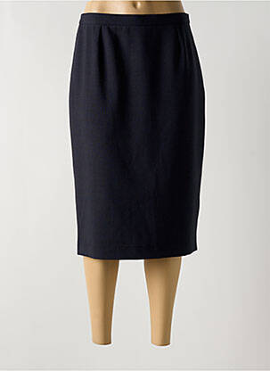 Jupe mi-longue taille à pinces noir PIER BÉ femme