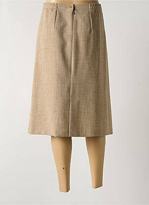 Jupe mi-longue taille normale marron GEVANA femme