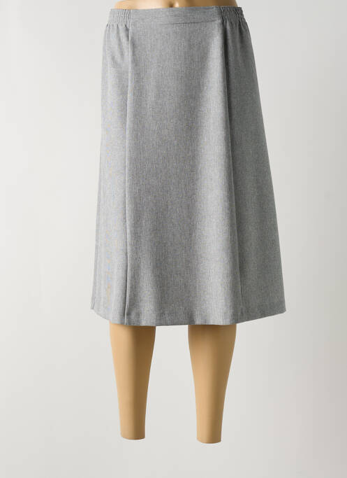 Jupe mi-longue gris GEVANA pour femme