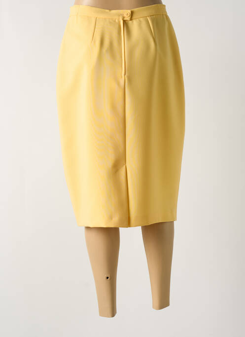 Jupe mi-longue jaune FRANK EDEN femme