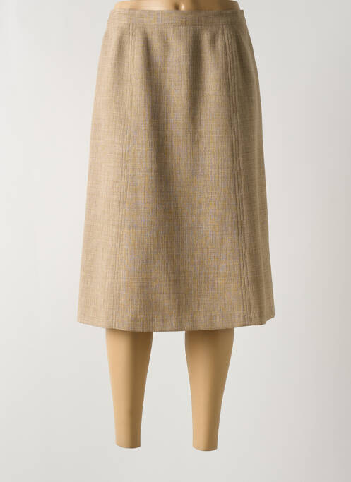Jupe mi-longue marron GEVANA pour femme