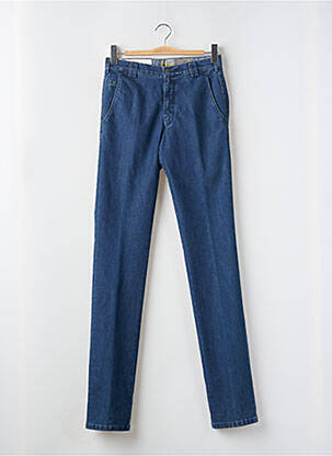 Jeans coupe droite fermeture zippée sous rabat boutonné bleu MEYER homme