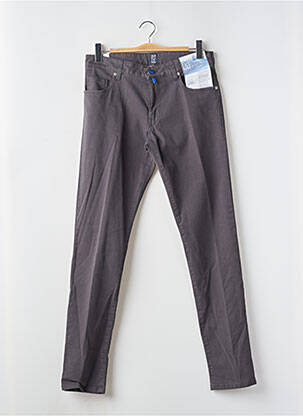 Pantalon slim fermeture zippée sous rabat boutonné gris M5 BY MEYER homme