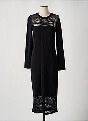 Robe pull coupe cintrée manches longues noir SPORTALM femme