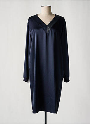 Robe mi-longue coupe fluide manches longues bleu SPORTALM femme