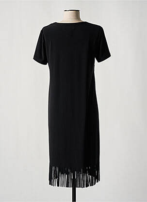 Robe mi-longue coupe fluide manches courtes noir JOSEPH RIBKOFF femme
