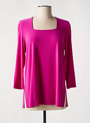 Top stretch manches 3/4 rose JOSEPH RIBKOFF femme