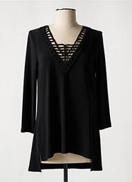 Tunique manches longues col v noir JOSEPH RIBKOFF femme