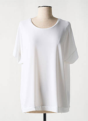 Top stretch manches courtes blanc JOSEPH RIBKOFF femme