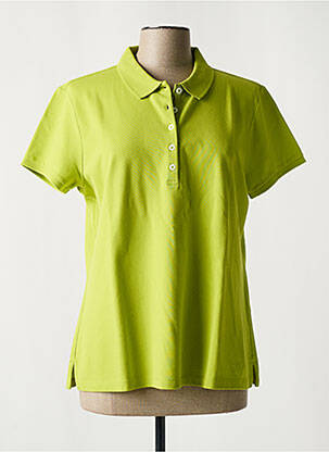 Polo broderie manches courtes vert EMPORIO ARMANI femme