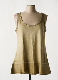 Tunique sans manche tissage jersey vert GRACE femme